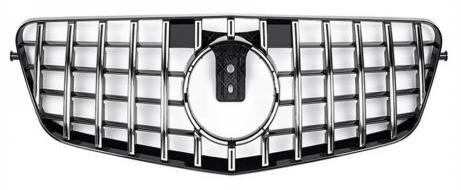 Front Radiator Grille for MERCEDES-BENZ E-CLASS W212 (2009-2013) GTR Panamericana Style in Silver