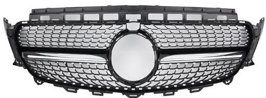Front Radiator Grille for MERCEDES-BENZ E-CLASS W213 (2016-2020) Diamond Style in Gloss Black