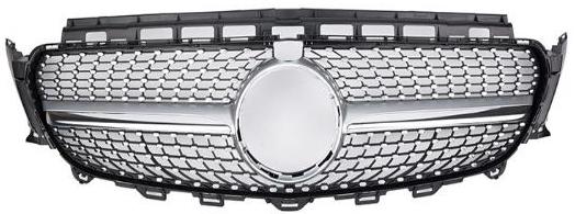 Front Radiator Grille for MERCEDES-BENZ E-CLASS W213 (2016-2020) Diamond Style in Silver