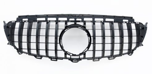 Front Radiator Grille for MERCEDES-BENZ E-CLASS W213 (2016-2020) GTR Panamericana Style in Gloss Black