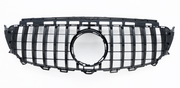 Front Radiator Grille for MERCEDES-BENZ E-CLASS W213 (2016-2020) GTR Panamericana Style in Gloss Black