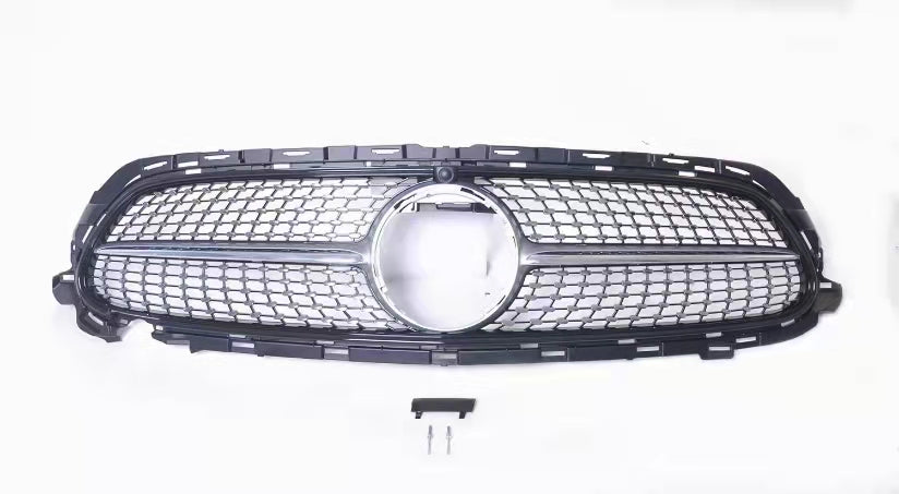 Front Radiator Grille for MERCEDES-BENZ E-CLASS W213 (2021-2023) Diamond Style in Gloss Black