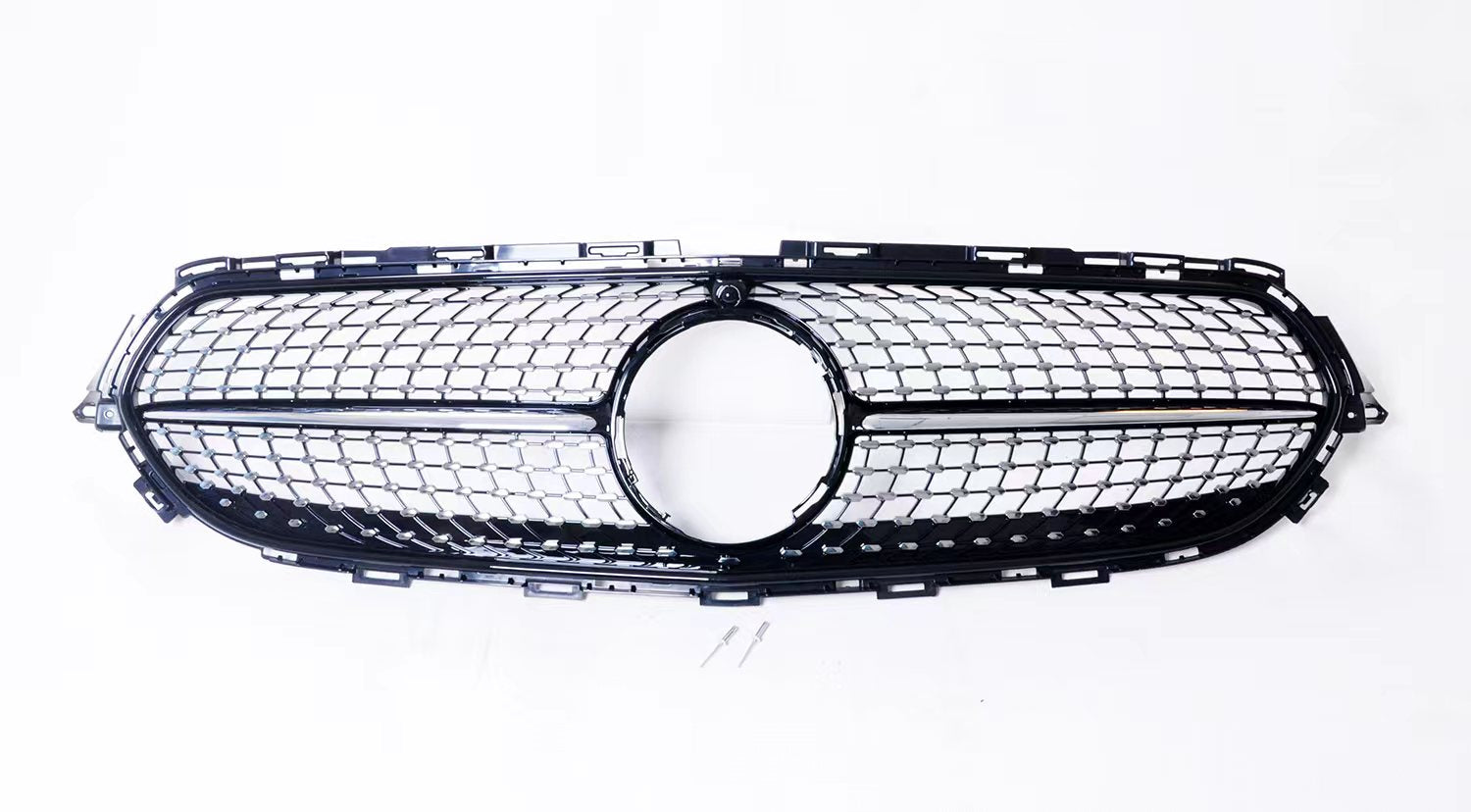 Front Radiator Grille for MERCEDES-BENZ E-CLASS W213 (2021-2023) Diamond Style in Silver