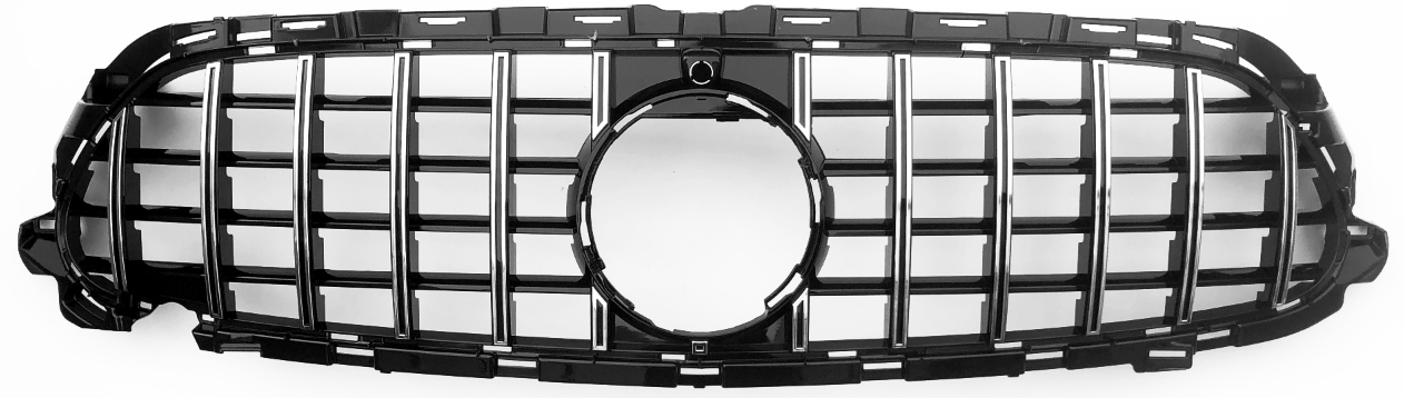Front Radiator Grille for MERCEDES-BENZ E-CLASS W213 (2021-2023) GTR Panamericana Style in Silver