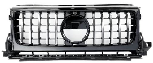 Front Radiator Grille for MERCEDES-BENZ G-CLASS W464 (2020-2023) GTR Panamericana Style in Gloss Black