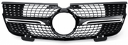 Front Radiator Grille for MERCEDES-BENZ GL-CLASS X164 (2007-2012) Diamond Style in Gloss Black
