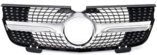 Front Radiator Grille for MERCEDES-BENZ GL-CLASS X164 (2007-2012) Diamond Style in Silver