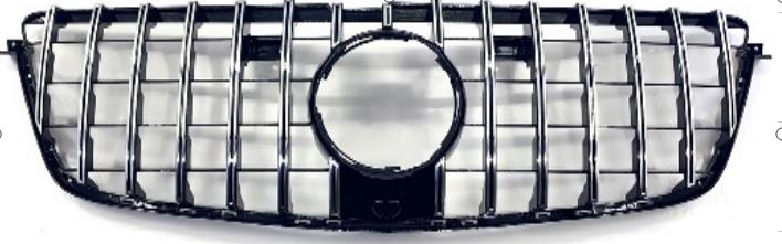 Front Radiator Grille for MERCEDES-BENZ GL-CLASS X166 (2013-2015) GTR Panamericana Style in Silver