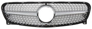 Front Radiator Grille for MERCEDES-BENZ GLA-CLASS X156 (2014-2016) Diamond Style in Silver
