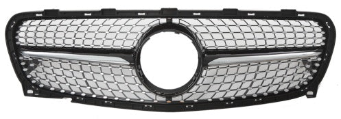 Front Radiator Grille for MERCEDES-BENZ GLA-CLASS X156 (2017-2019) Diamond Style in Gloss Black