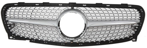 Front Radiator Grille for MERCEDES-BENZ GLA-CLASS X156 (2017-2019) Diamond Style in Silver