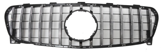 Front Radiator Grille for MERCEDES-BENZ GLA-CLASS X156 (2017-2019) GTR Panamericana Style in Silver