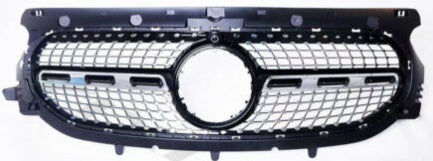Front Radiator Grille for MERCEDES-BENZ GLA H247 (2020) Diamond Style in Gloss Black
