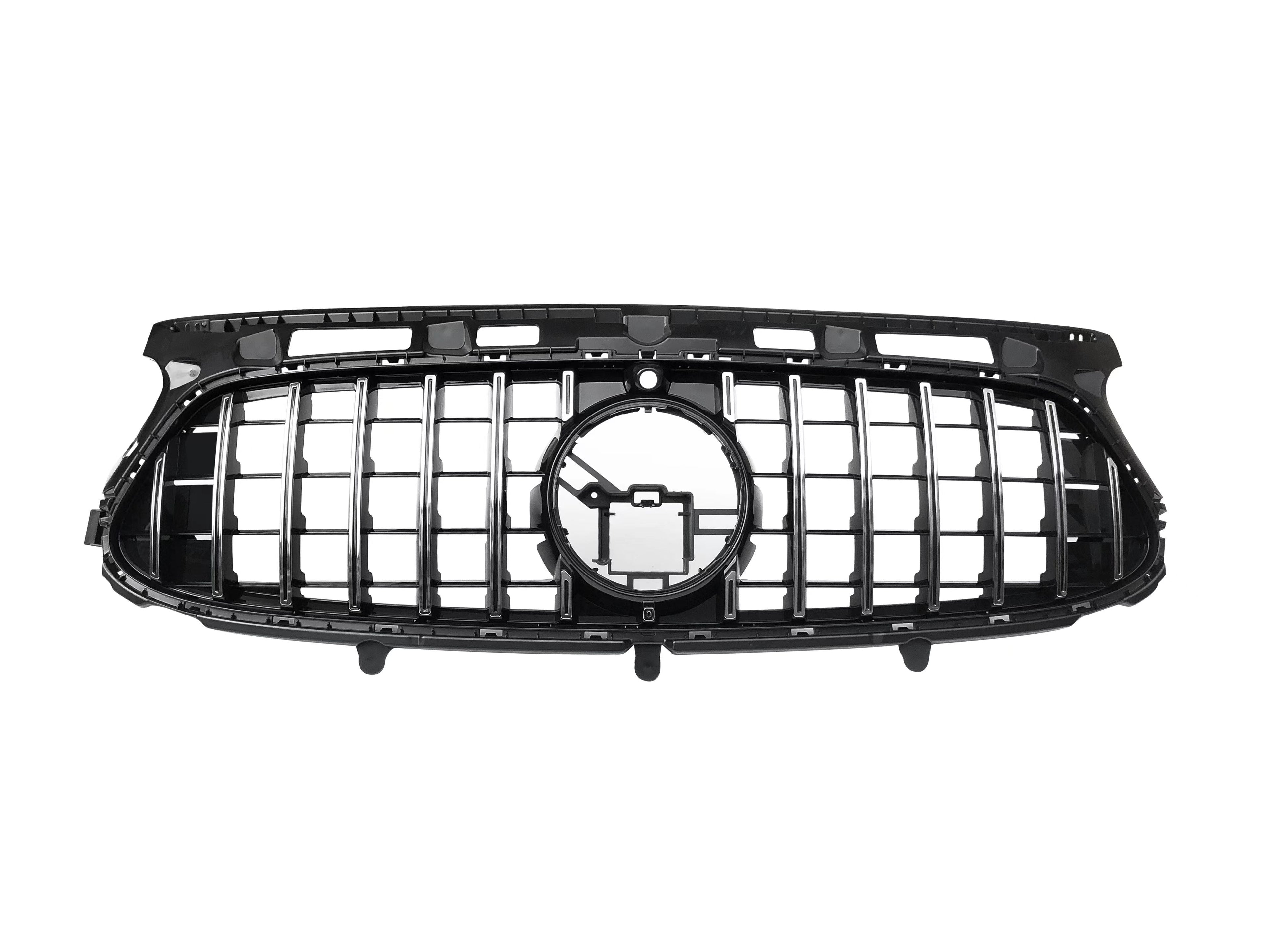 Front Radiator Grille for MERCEDES-BENZ GLA H247 (2020) GTR Panamericana Style in Gloss Black