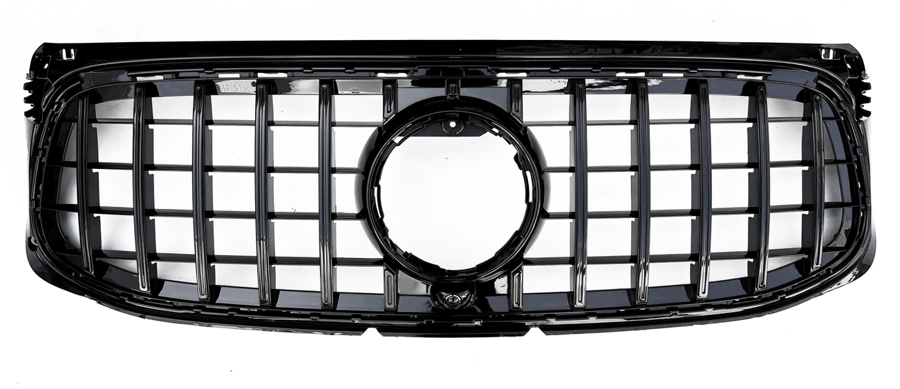 Front Radiator Grille for MERCEDES-BENZ GLB X247 (2020-2023) GTR Panamericana Style in Gloss Black