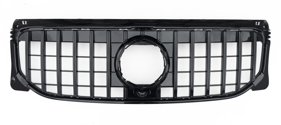 Front Radiator Grille for MERCEDES-BENZ GLB X247 (2020-2026) GTR Panamericana Style in Gloss Black