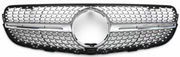 Front Radiator Grille for MERCEDES-BENZ GLC X253 (2015-2019) Diamond Style in Silver