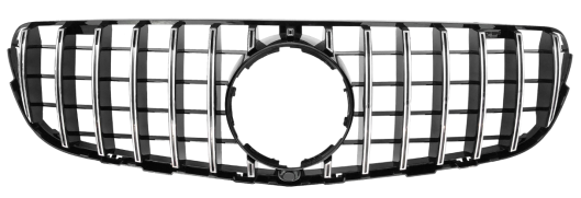 Front Radiator Grille for MERCEDES-BENZ GLC X253 (2015-2019) GTR Panamericana Style in Silver