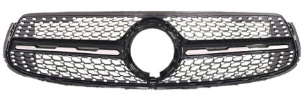 Front Radiator Grille for MERCEDES-BENZ GLC X253 (2020-2022) Diamond Style in Gloss Black