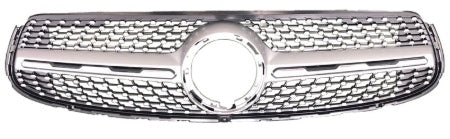 Front Radiator Grille for MERCEDES-BENZ GLC X253 (2020-2022) Diamond Style in Silver