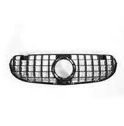 Front Radiator Grille for MERCEDES-BENZ GLC X253 (2020-2022) GTR Panamericana Style in Gloss Black