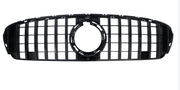 Front Radiator Grille for MERCEDES-BENZ GLC X253 (2020-2022) GTR Panamericana Style in Gloss Black