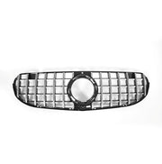 Front Radiator Grille for MERCEDES-BENZ GLC X253 (2020-2022) GTR Panamericana Style in Silver