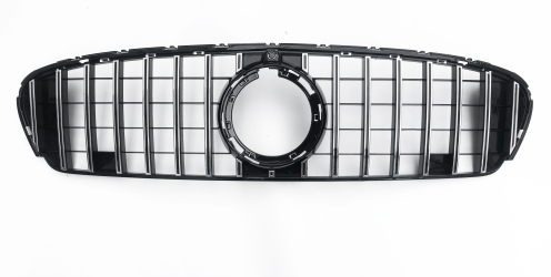 Front Radiator Grille for MERCEDES-BENZ GLC X253 (2020-2022) GTR Panamericana Style in Silver