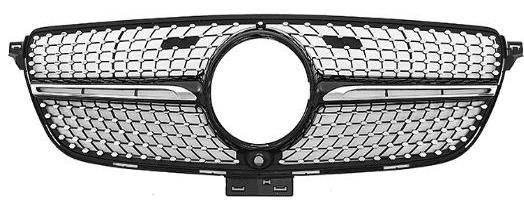 Front Radiator Grille for MERCEDES-BENZ GLE C292 (2016-2019) Diamond Style in Gloss Black