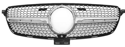 Front Radiator Grille for MERCEDES-BENZ GLE C292 (2016-2019) Diamond Style in Silver