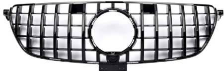 Front Radiator Grille for MERCEDES-BENZ GLE C292 (2016-2019) GTR Panamericana Style in Gloss Black