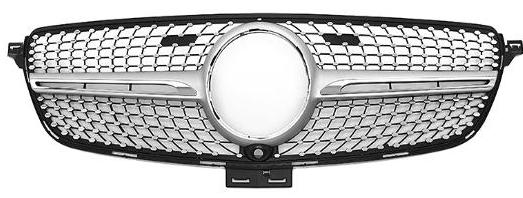 Front Radiator Grille for MERCEDES-BENZ GLE W166 (2016-2019) Diamond Style in Silver