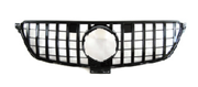 Front Radiator Grille for MERCEDES-BENZ GLE W166 (2016-2019) GTR Panamericana Style in Gloss Black