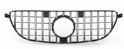 Front Radiator Grille for MERCEDES-BENZ GLE W166 (2016-2019) GTR Panamericana Style in Gloss Black