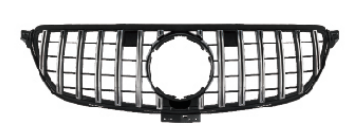 Front Radiator Grille for MERCEDES-BENZ GLE W166 (2016-2019) GTR Panamericana Style in Silver