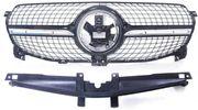 Front Radiator Grille for MERCEDES-BENZ GLE W167 (2020-2023) Diamond Style in Gloss Black