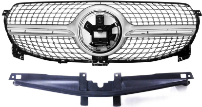 Front Radiator Grille for MERCEDES-BENZ GLE W167 (2020-2023) Diamond Style in Silver