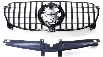 Front Radiator Grille for MERCEDES-BENZ GLE W167 (2020-2023) GTR Panamericana Style in Gloss Black