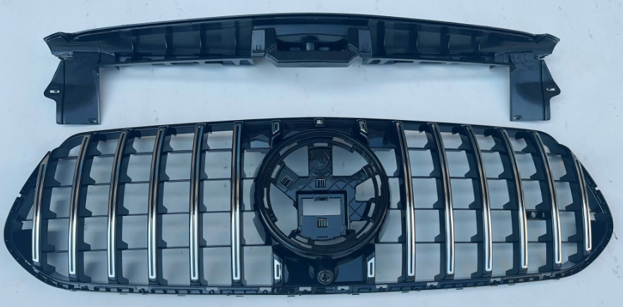 Front Radiator Grille for MERCEDES-BENZ GLE W167 (2024) GTR Panamericana Style in Silver
