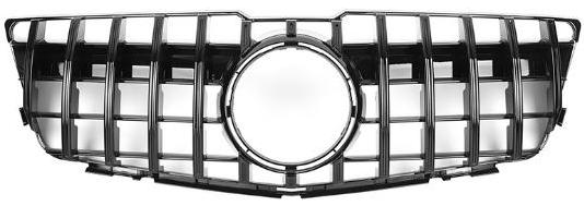 Front Radiator Grille for MERCEDES-BENZ GLK-Class X204 (2008-2012) GTR Panamericana Style in Gloss Black