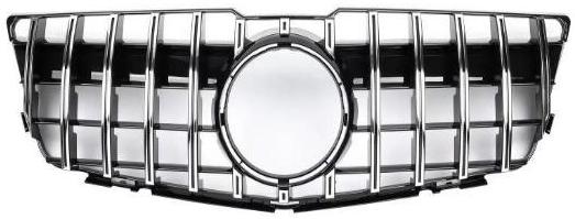 Front Radiator Grille for MERCEDES-BENZ GLK-Class X204 (2008-2012) GTR Panamericana Style in Silver