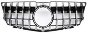 Front Radiator Grille for MERCEDES-BENZ GLK-Class X204 (2008-2012) GTR Panamericana Style in Silver