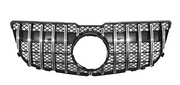 Front Radiator Grille for MERCEDES-BENZ GLK-Class X204 (2013-2015) GTR Panamericana Style in Gloss Black