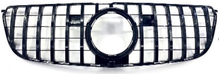Front Radiator Grille for MERCEDES-BENZ GLS X166 (2016-2019) GTR Panamericana Style in Gloss Black