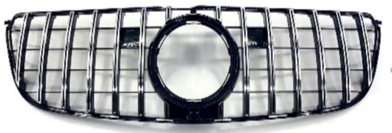 Front Radiator Grille for MERCEDES-BENZ GLS X166 (2016-2019) GTR Panamericana Style in Silver