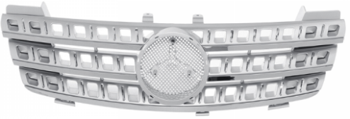 Front Radiator Grille for MERCEDES-BENZ ML-CLASS W164 (2005-2008) Sport Style in Silver