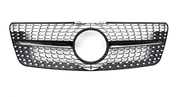Front Radiator Grille for MERCEDES-BENZ ML-CLASS W164 (2009-2012) Diamond Style in Gloss Black