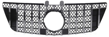 Front Radiator Grille for MERCEDES-BENZ ML-CLASS W164 (2009-2012) GTR Panamericana Style in Silver