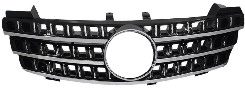 Front Radiator Grille for MERCEDES-BENZ ML-CLASS W164 (2009-2012) Sport Style in Gloss Black
