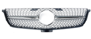 Front Radiator Grille for MERCEDES-BENZ ML-CLASS W166 (2013-2015) Diamond Style in Silver